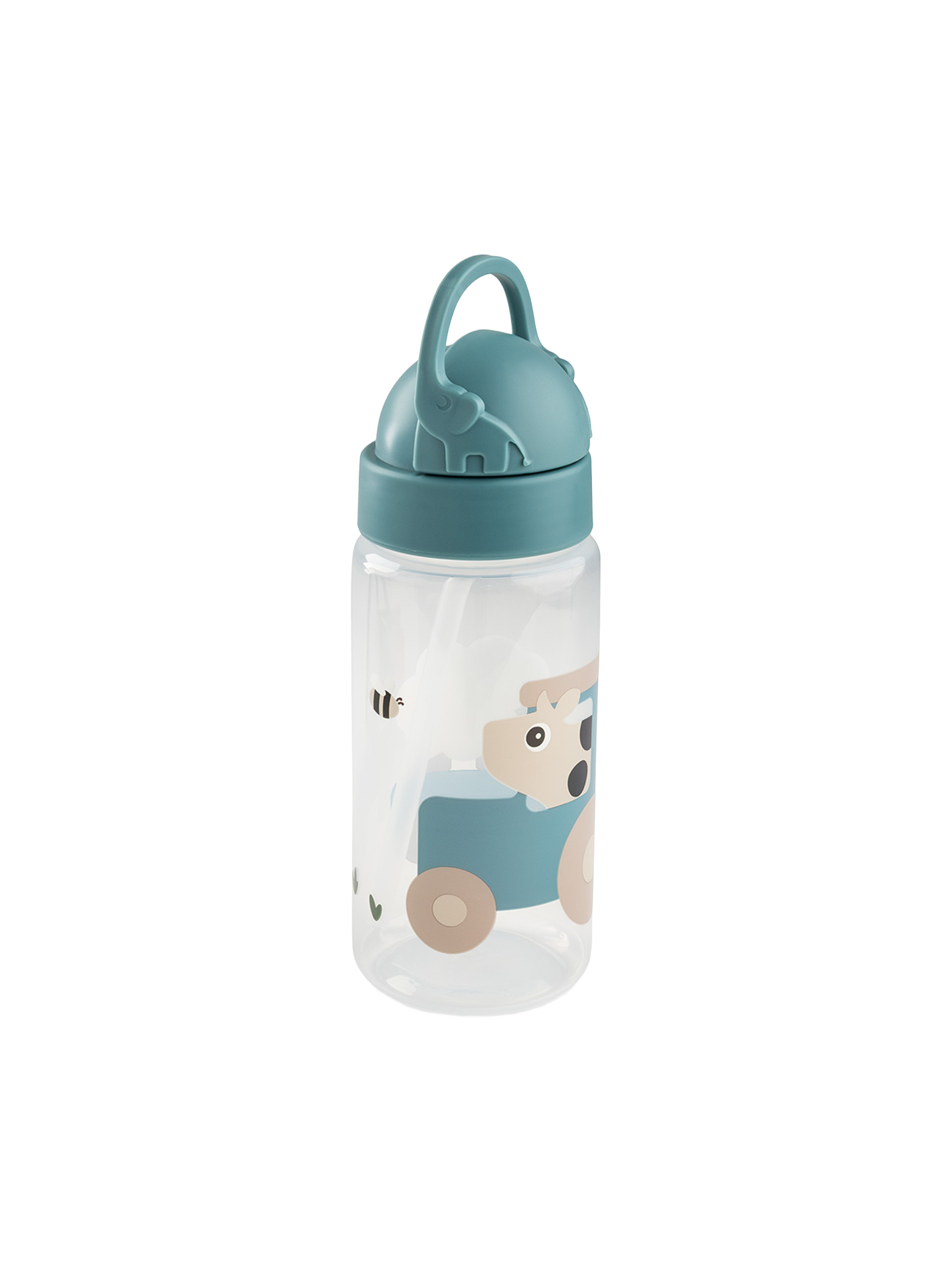 DbD Straw bottle 350ml - Tiny Farm Blue