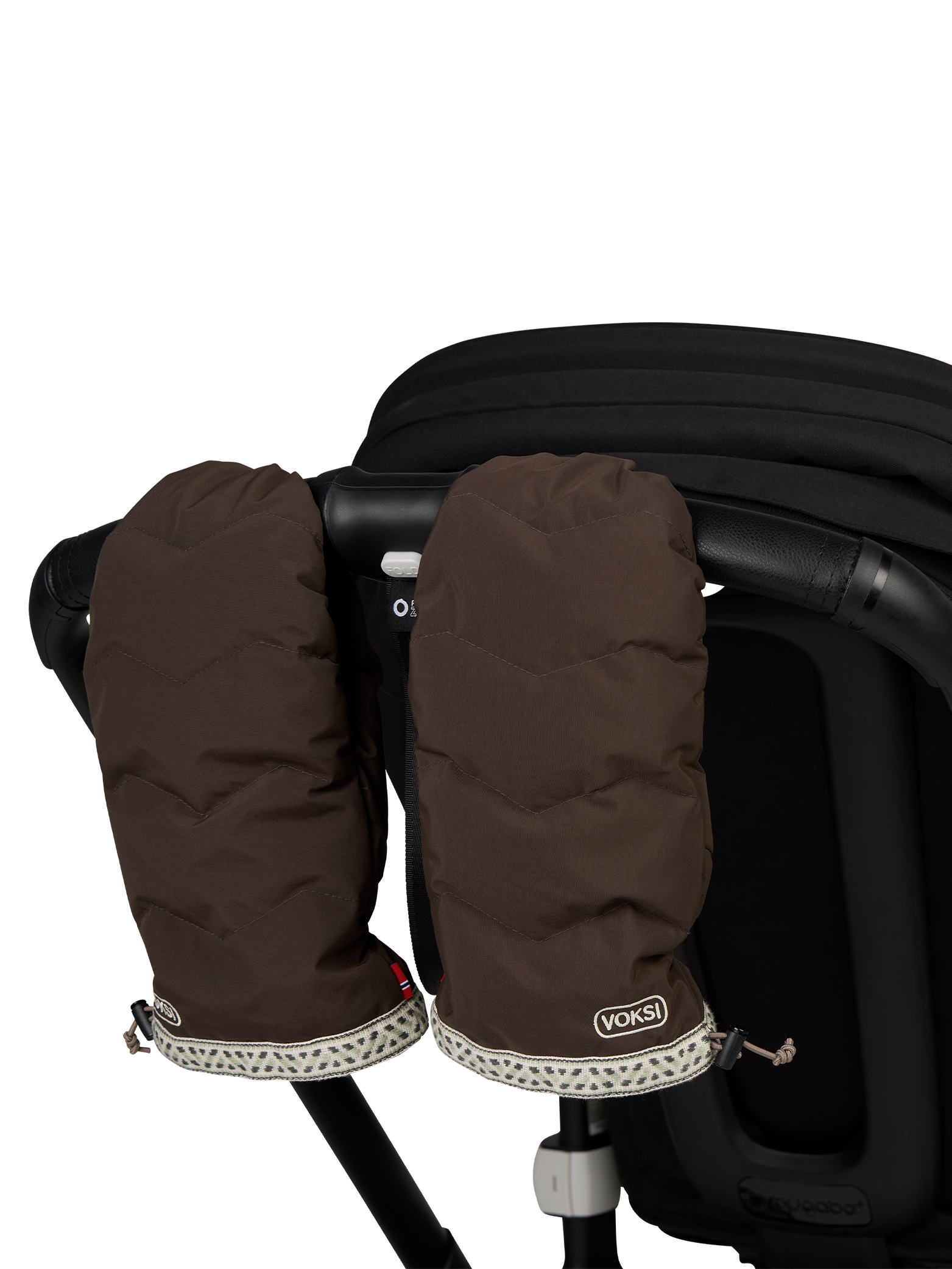 Voksi Stroller Mittens Snow - Chocolate