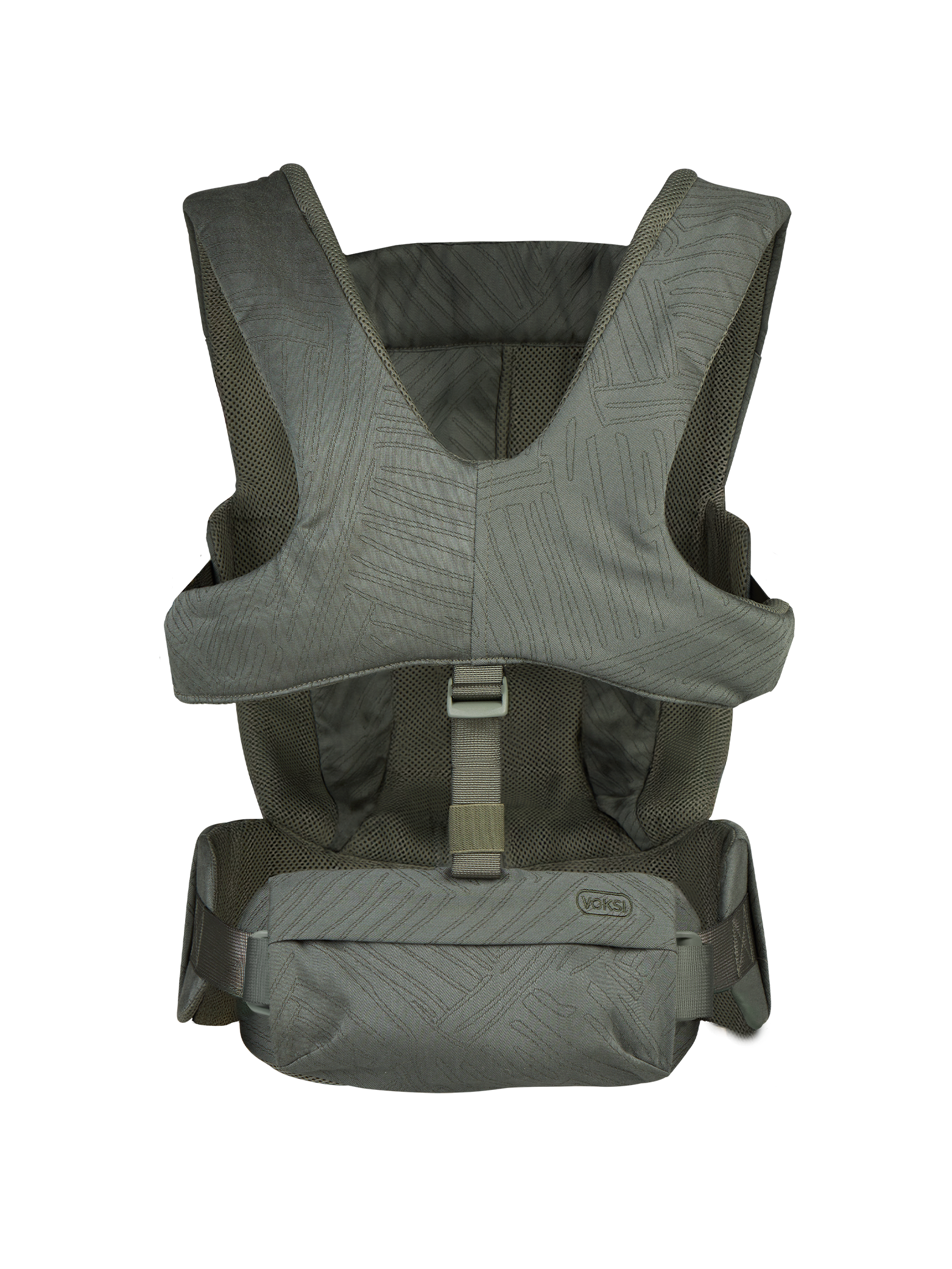 Voksi Huddle Zip Baby Carrier - Meadow Green Jacquard