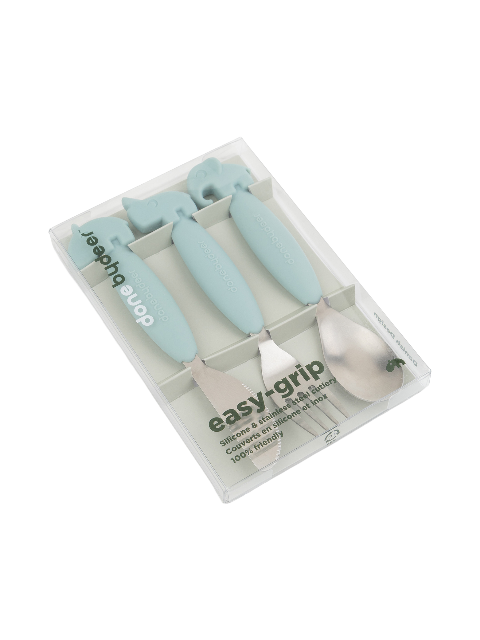 DbD Easy-grip cutlery set - Blue