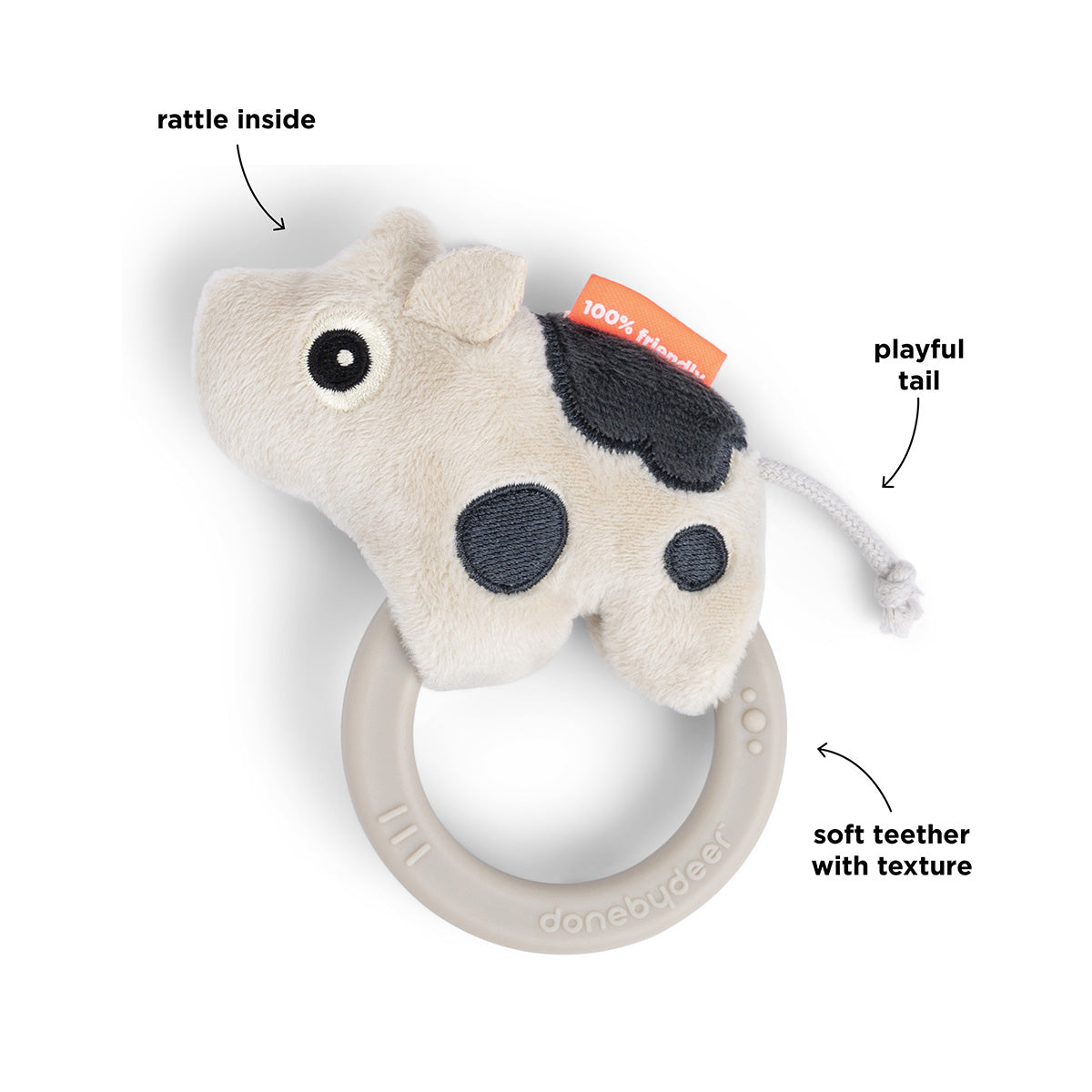 Sensory rattle w/teether Dotti