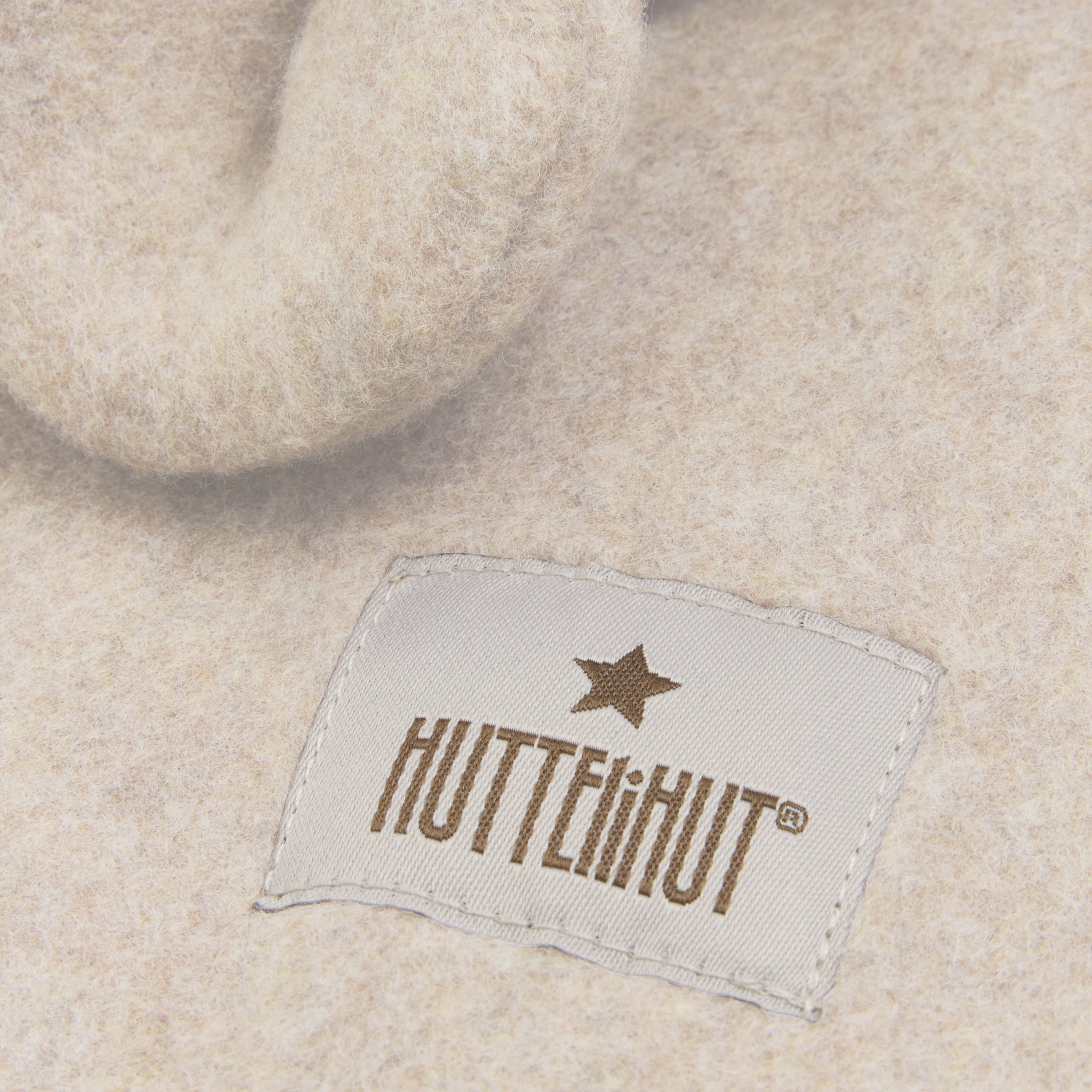 Balaclava Ears Cotton Fleece - Camel Melange