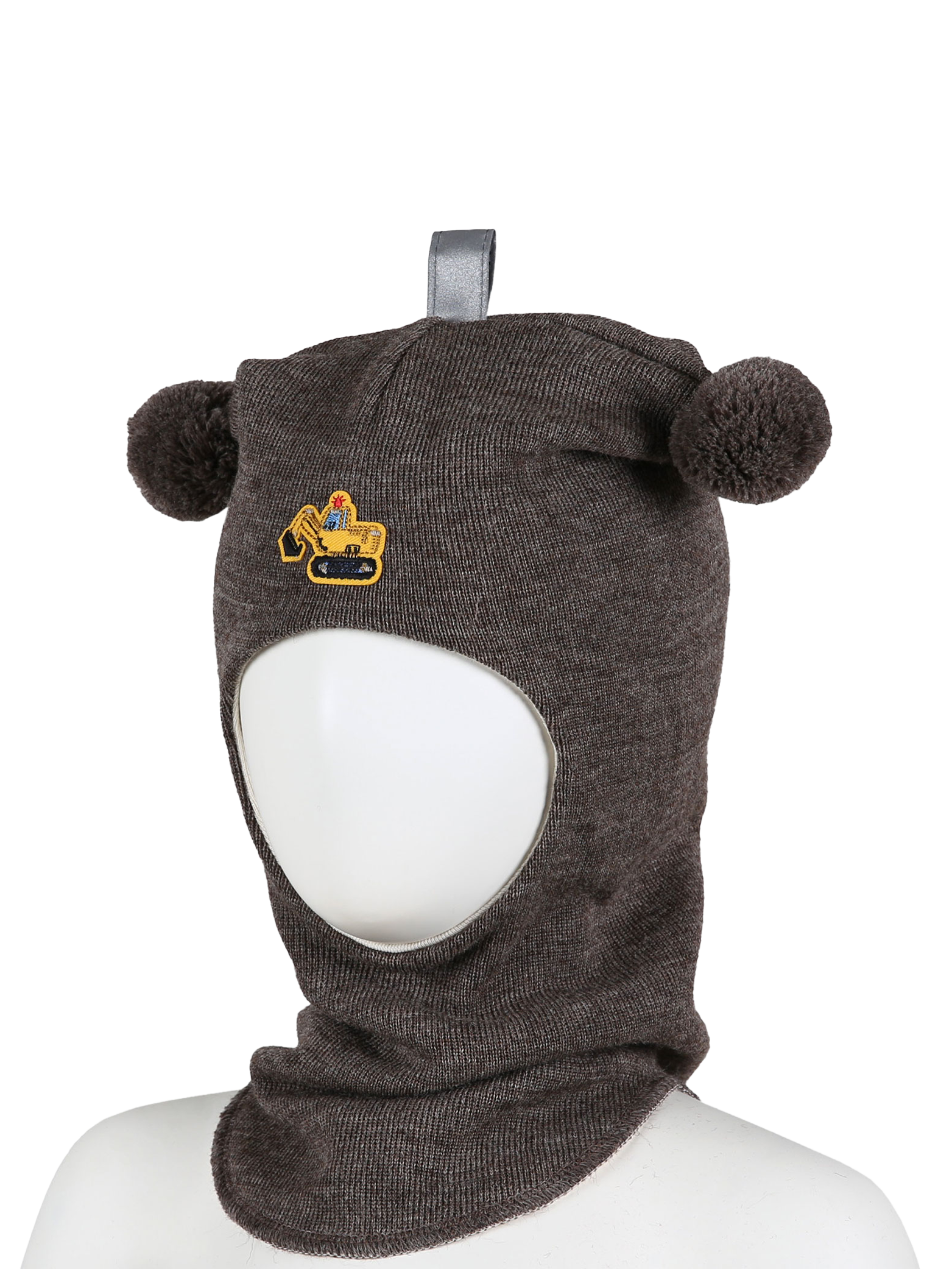 Kivat Balaclava ull - Brown Melange