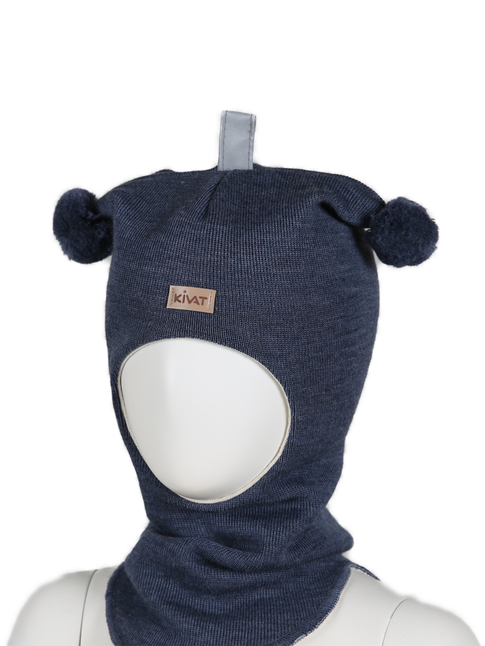 Kivat Balaclava ull - Blue melange