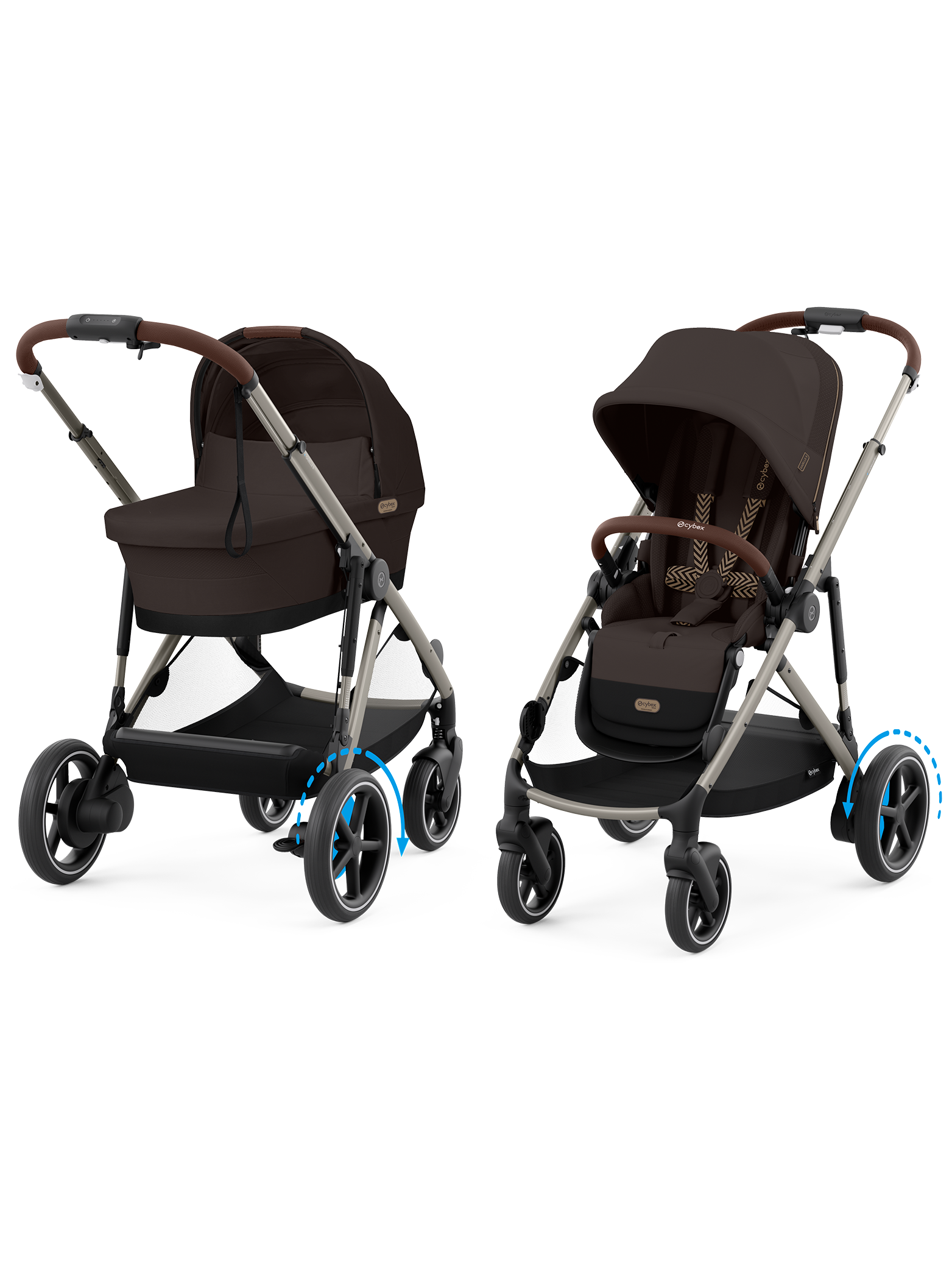 Cybex E-Gazelle S inkl. liggedel - Chocolate Brown