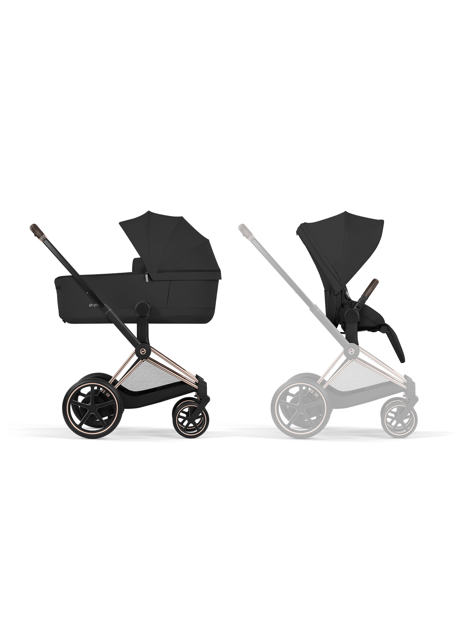 Cybex e-Priam inkl liggedel - Rose Gold/Sepia Black