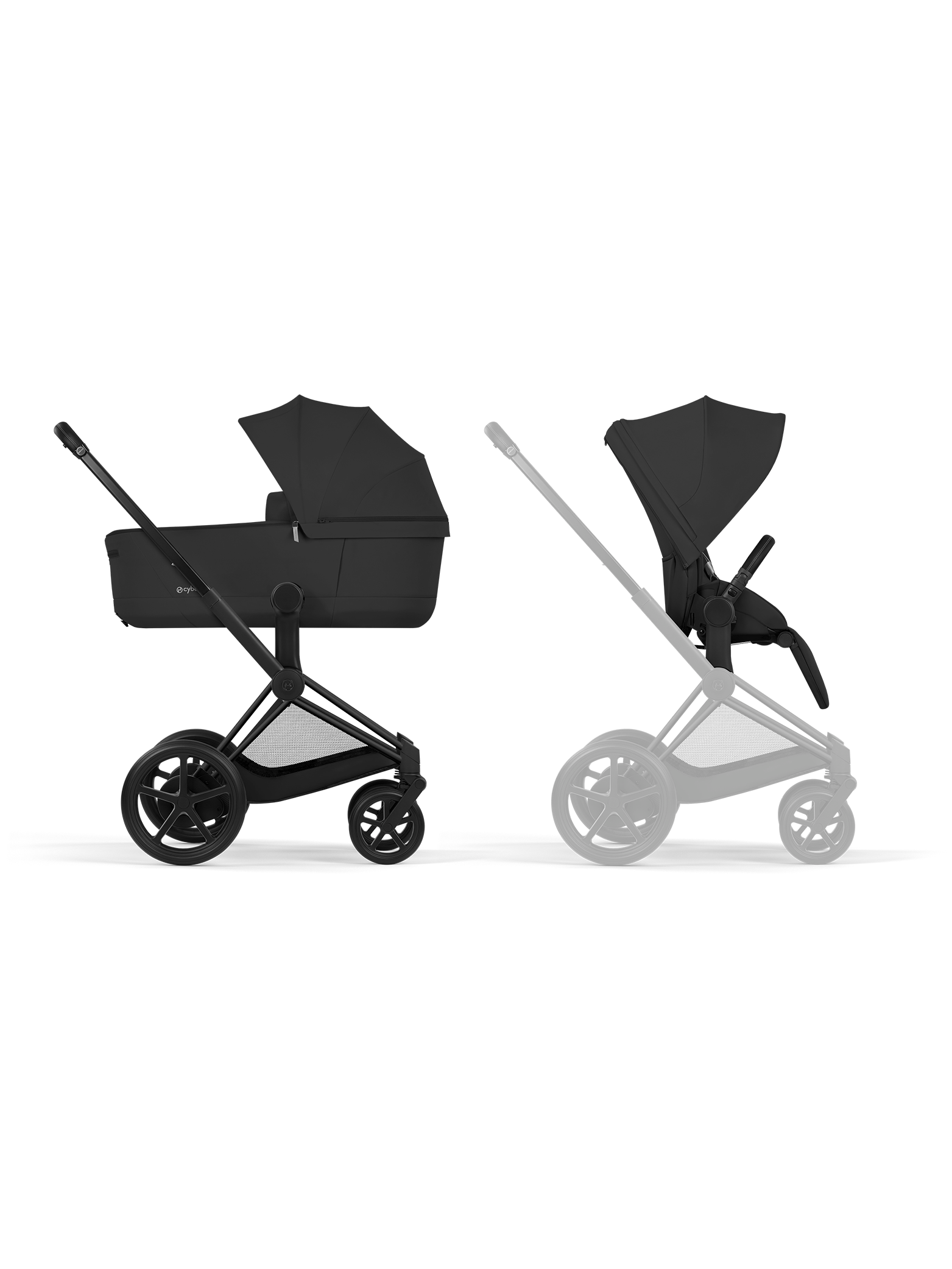 Cybex e-Priam inkl liggedel - Matt Black/Sepia Black