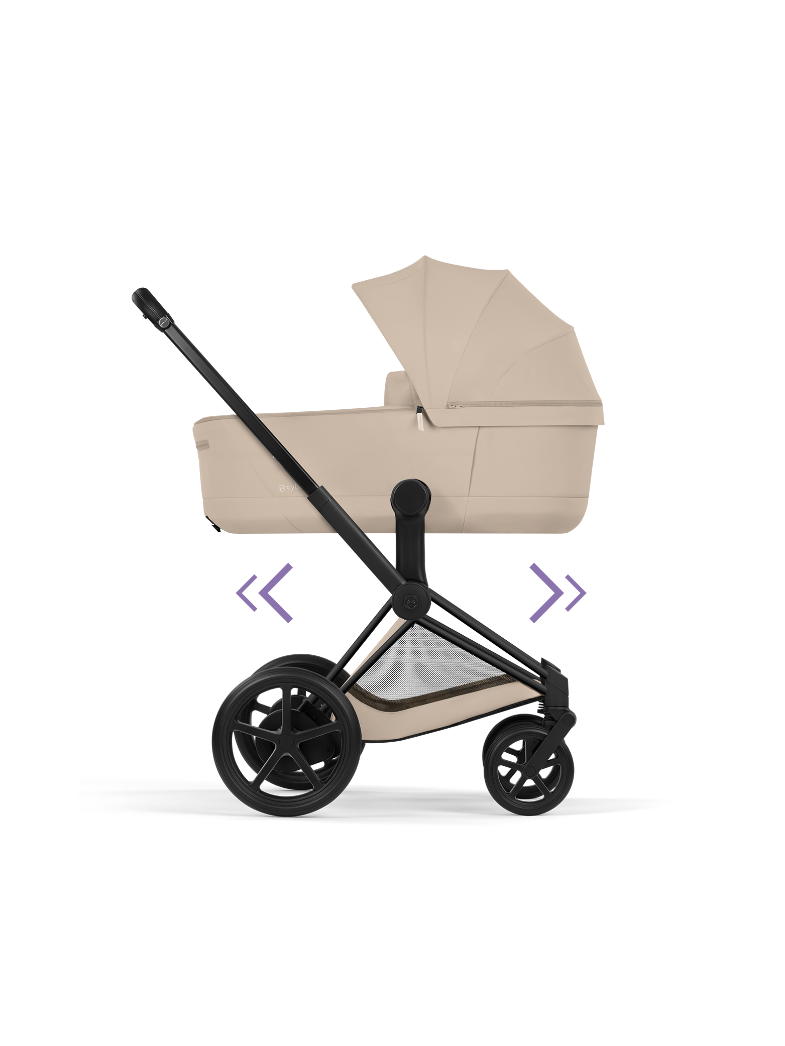 Cybex e-Priam inkl liggedel - Matt Black/Cozy Beige