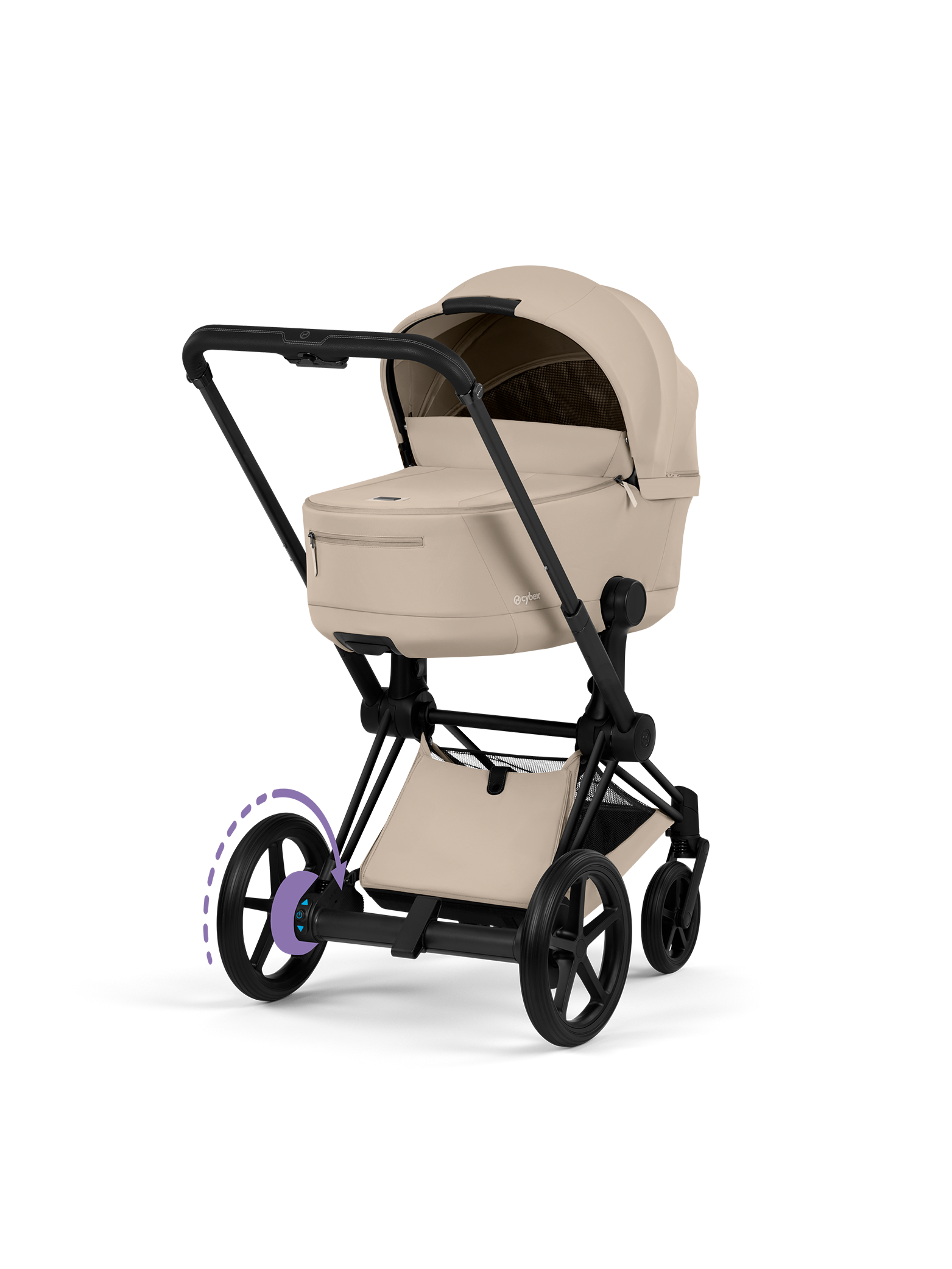 Cybex e-Priam inkl liggedel - Matt Black/Cozy Beige