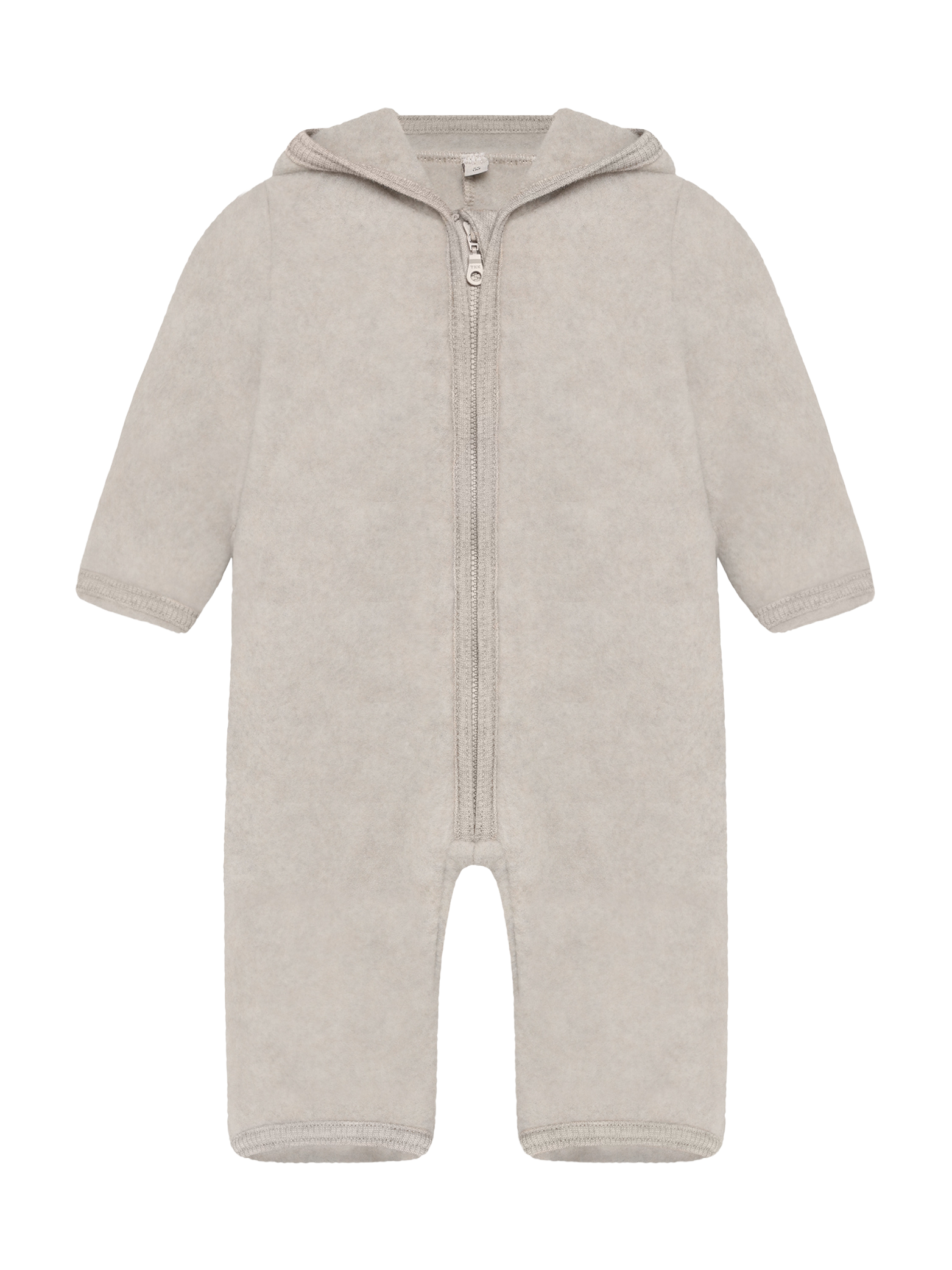 Huttelihut Pram Suit Ears Wool Fleece - camel melange