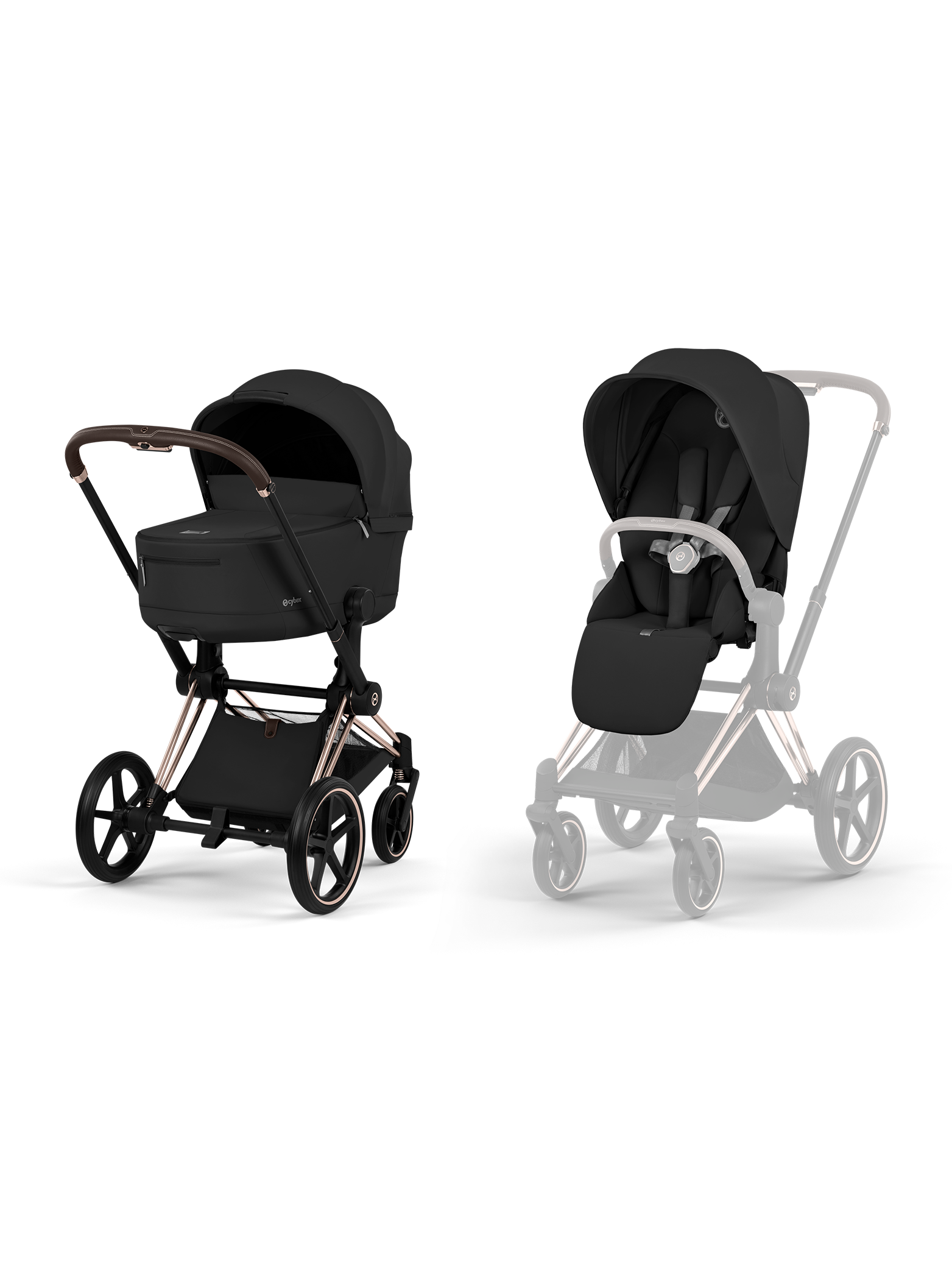 Cybex Priam inkl liggedel - Rose Gold/Sepia Black