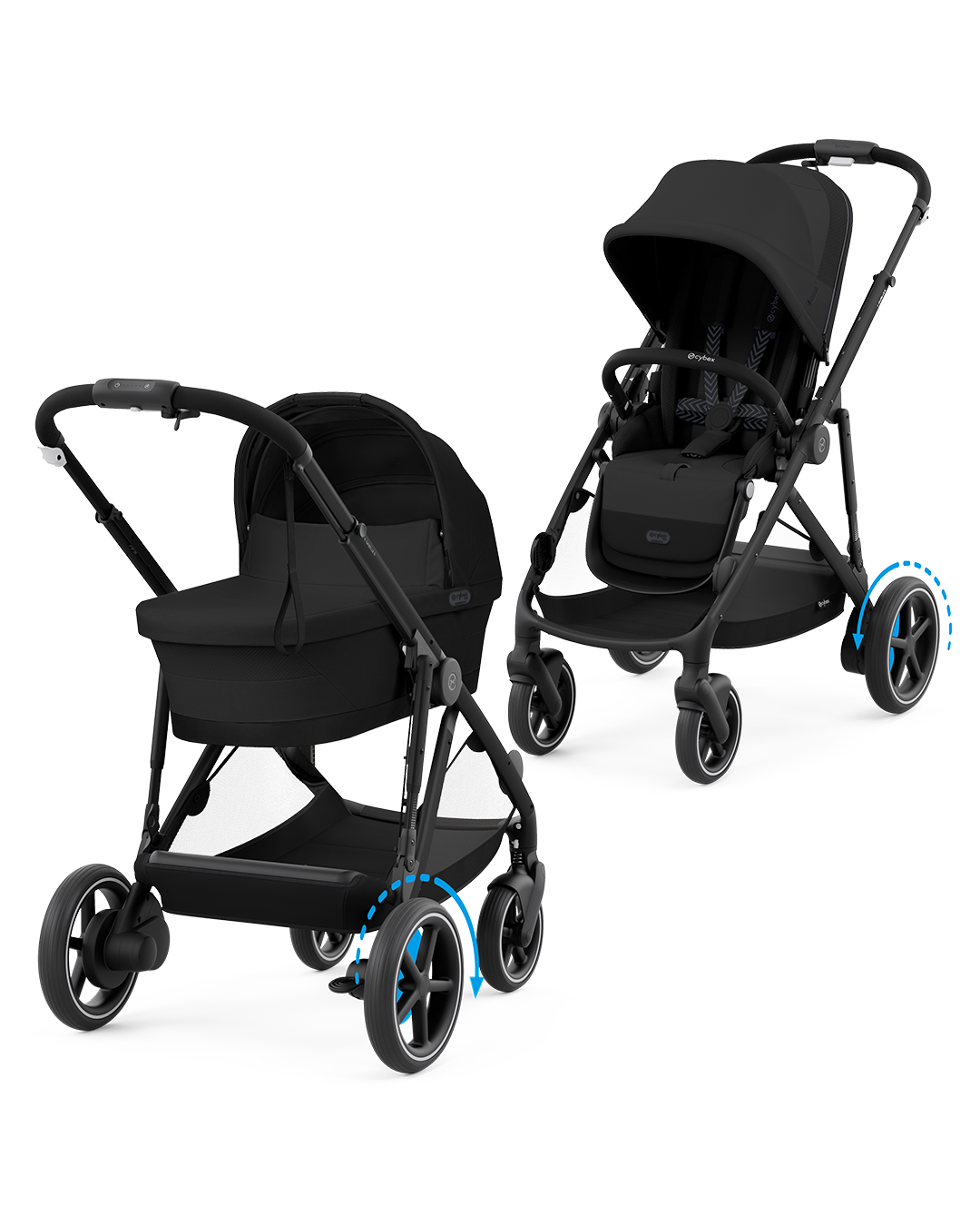 E-Gazelle S inkl. liggedel - moon black