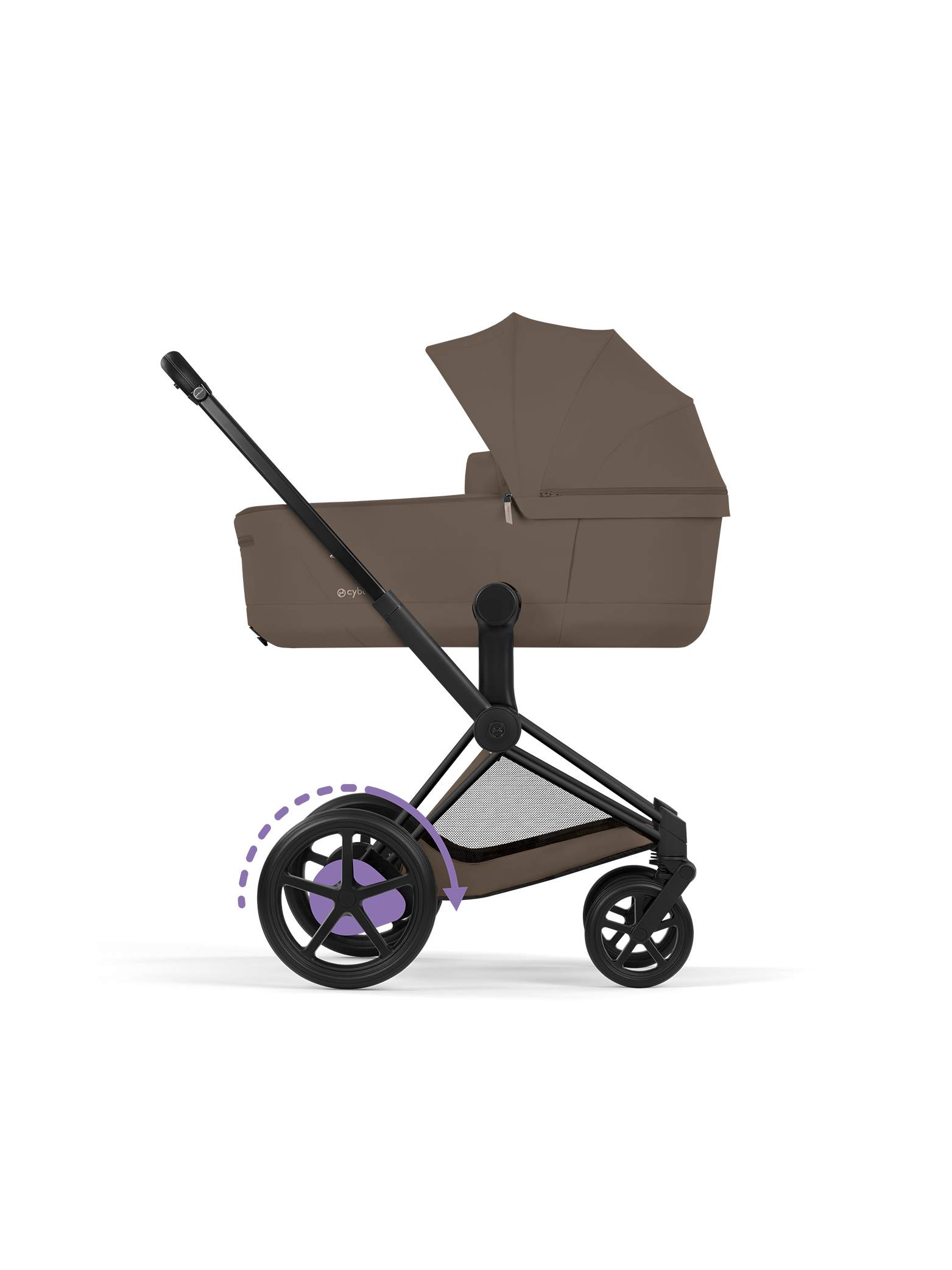 Cybex e-Priam inkl liggedel - Matt Black/Coconut Brown