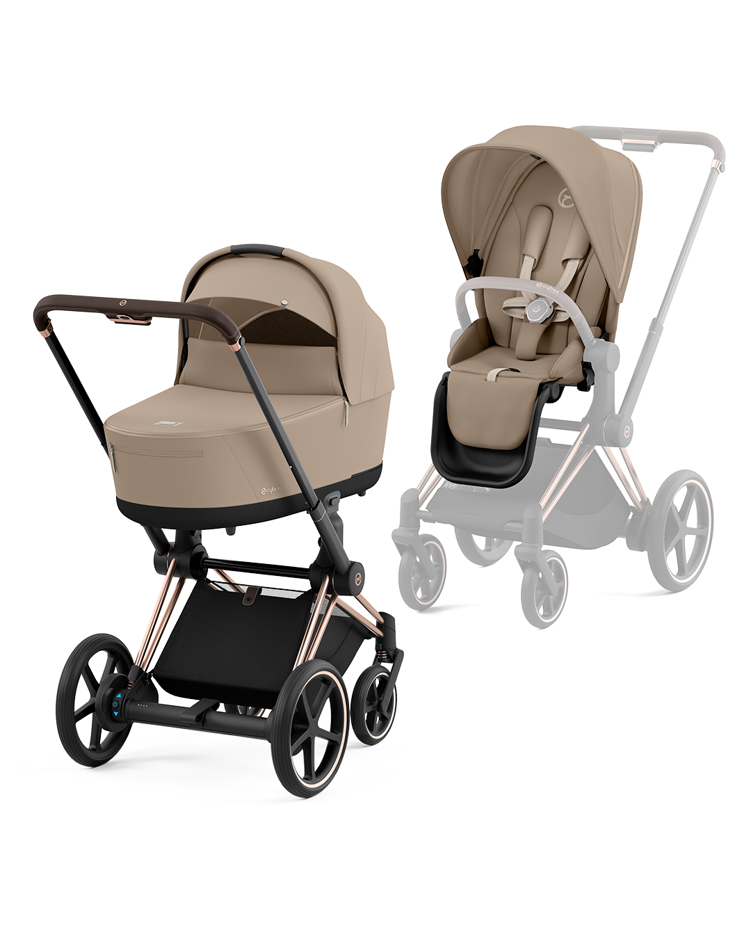 E-Priam inkl. liggedel - cozy beige