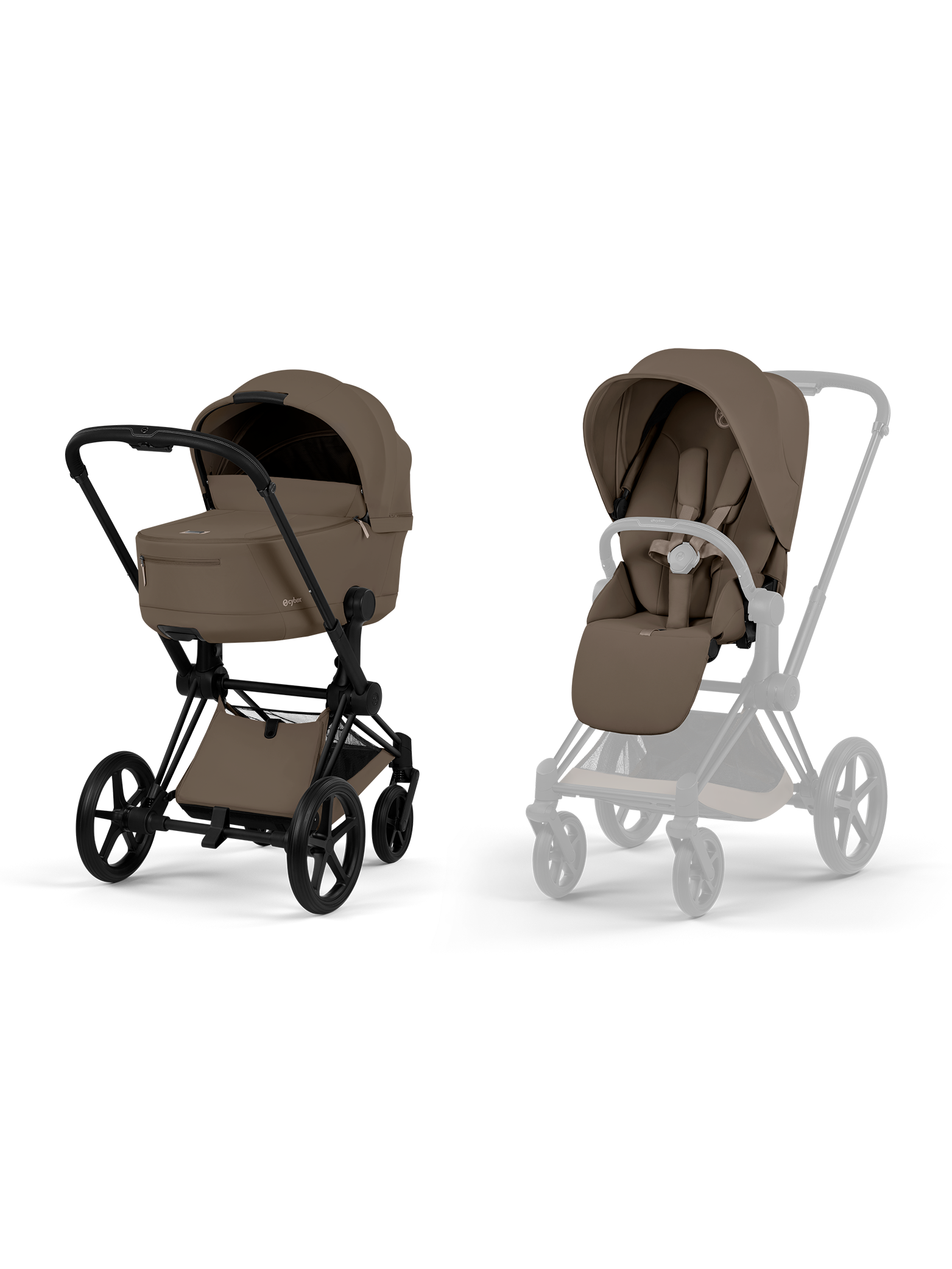 Cybex Priam inkl liggedel - Matt Black/Coconut Brown